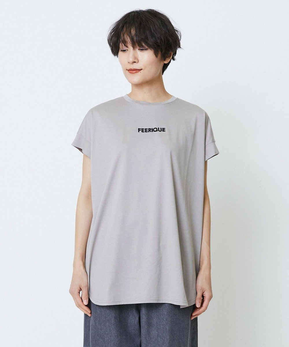 feerique feerique　コンパクトローレル天竺プルオーバー グレー