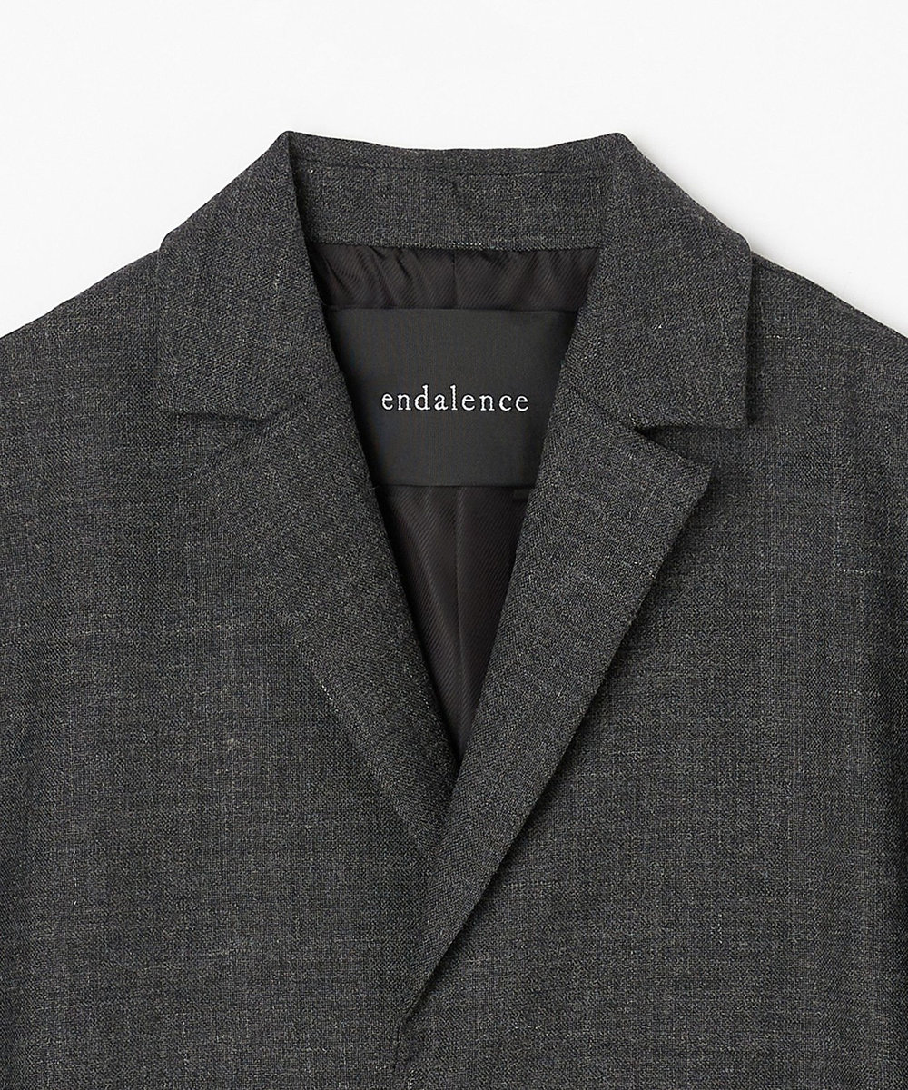 endalence チェビオットウールコート グレー