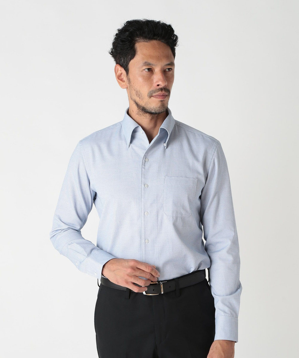MEN'S BIGI コットンポリエステルドビーシャツ<EASY CARE> ホワイト系その他