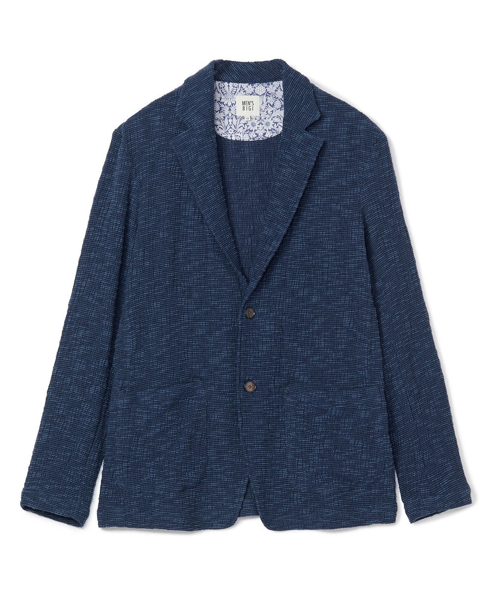 MEN'S BIGI スラブカールマイヤー 2Bジャケット ネイビー