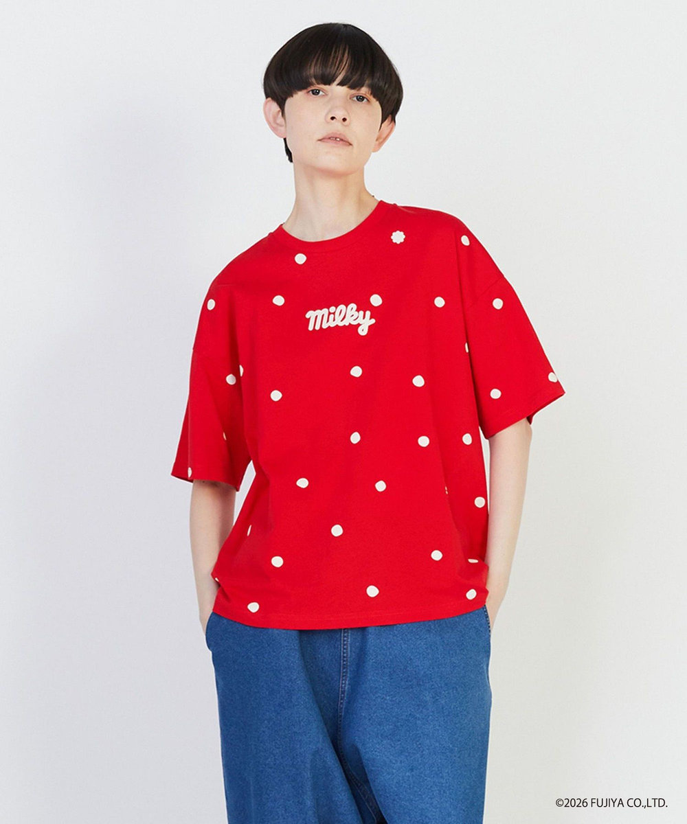 FRAPBOIS ミルキードットＴシャツ レッド