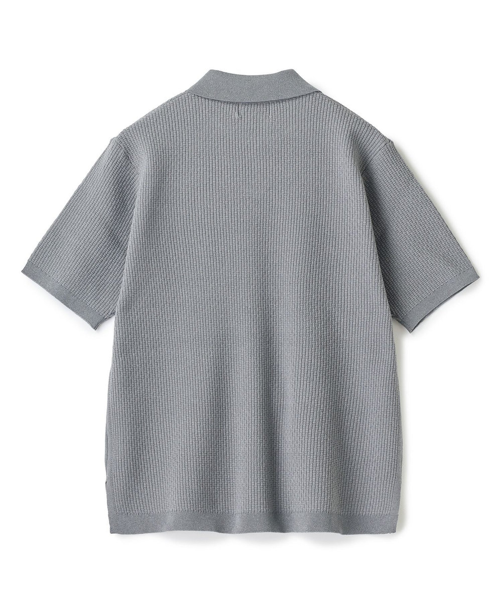 MEN'S BIGI バンブーリンクス スキッパーニットポロ グレー
