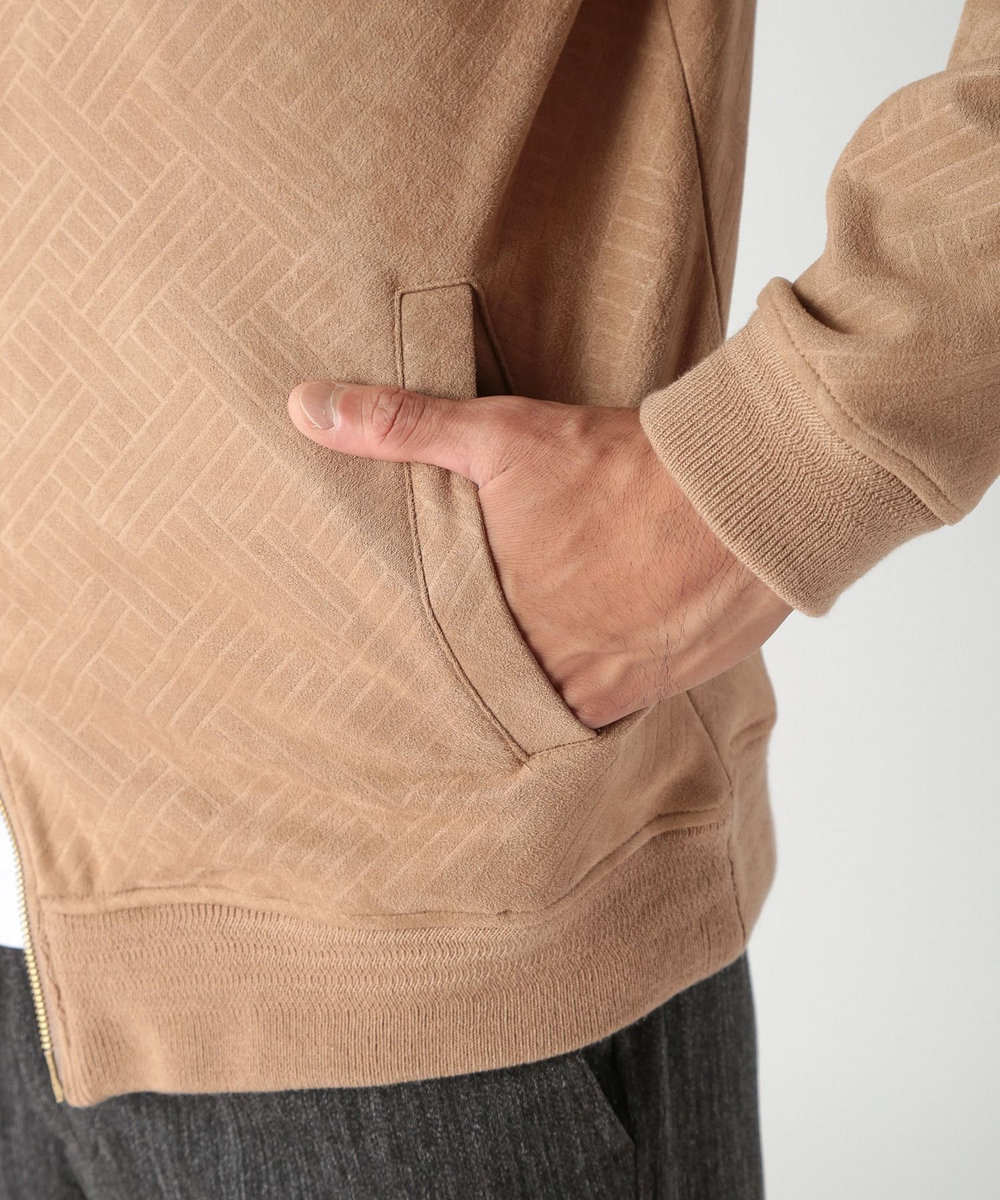MEN'S BIGI テックスエードエンボスパーカー ベージュ