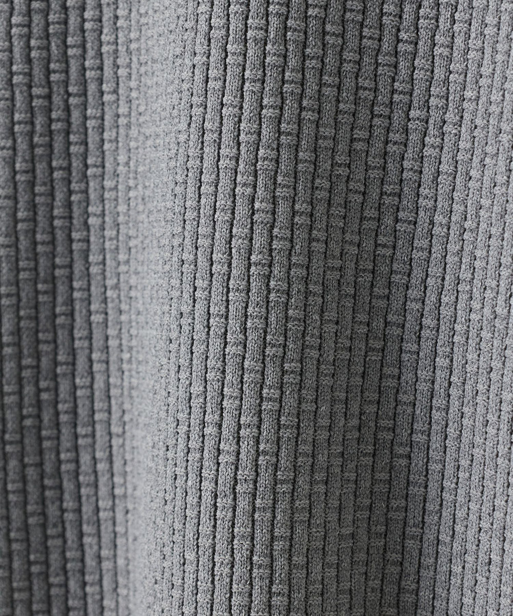 MEN'S BIGI バンブーリンクス スキッパーニットポロ グレー