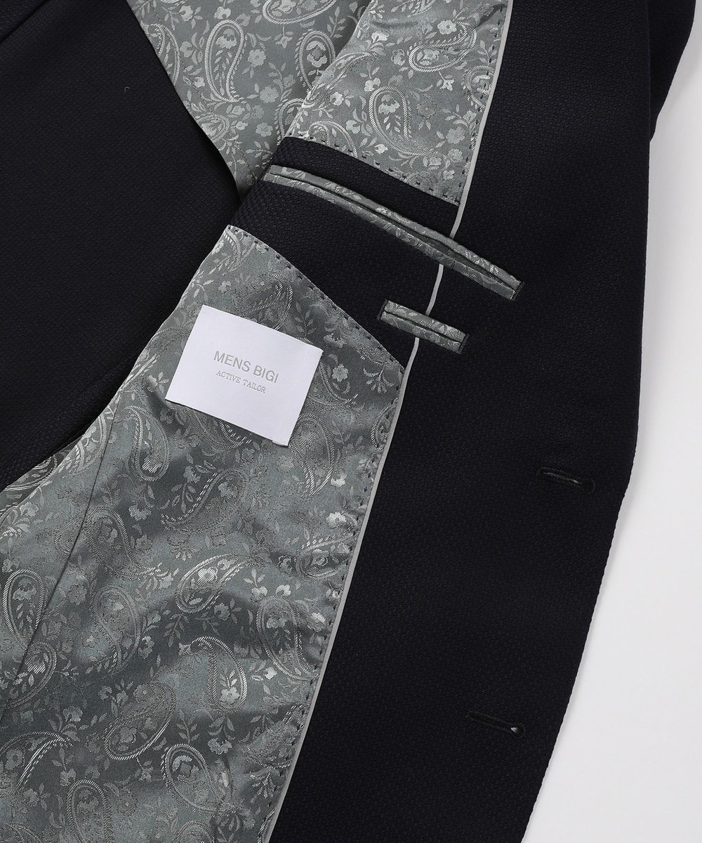 MEN'S BIGI 【ACTIVE TAILOR】ミックスヤーン/ホップサックジャケット ダークネイビー