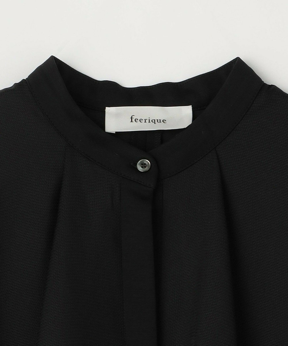 feerique feerique メッシュ×ジャージドッキングワンピース ブラック