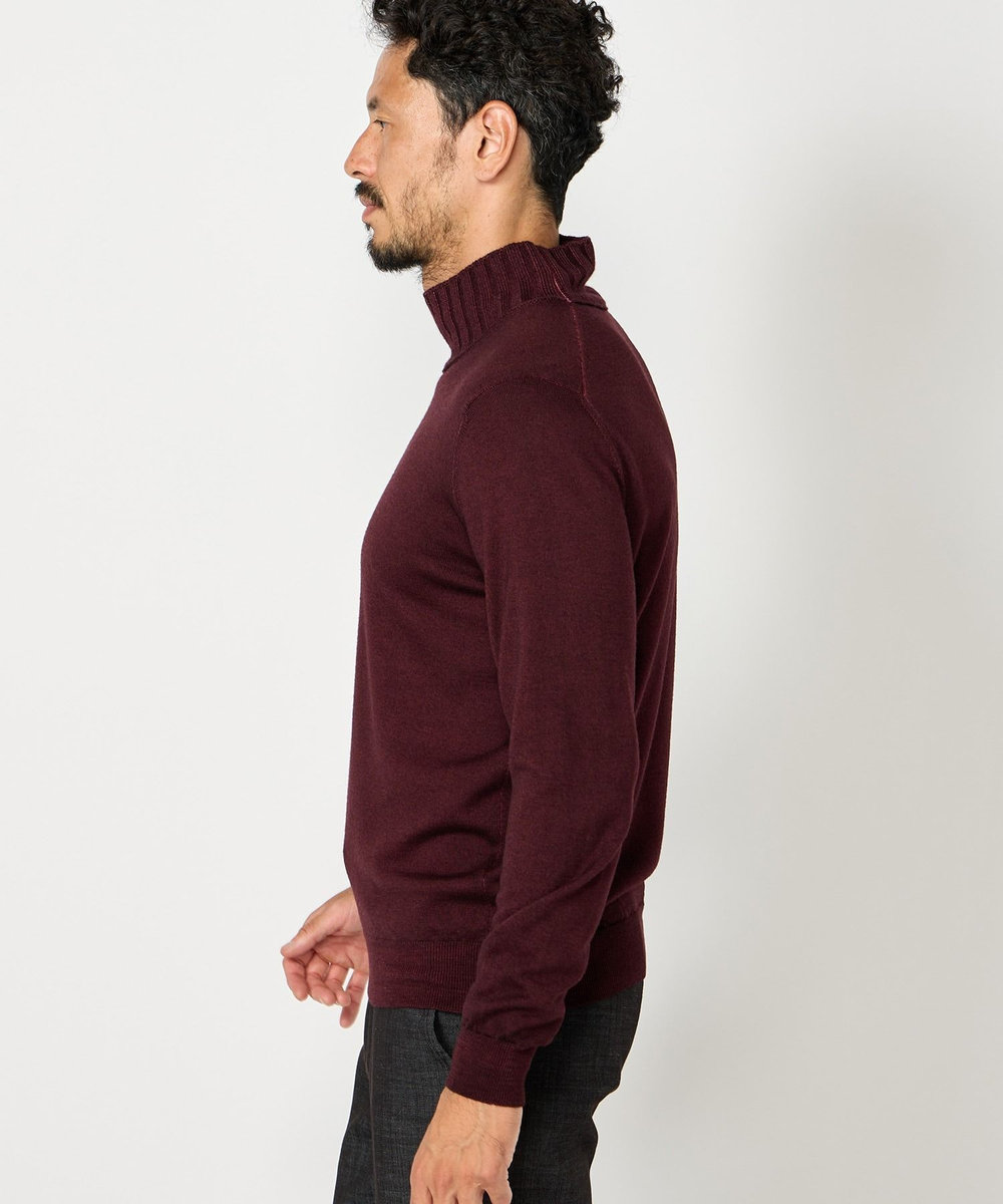 MEN'S BIGI 【FILIPPO DE LAURENTIIS】12G天竺ハイゲージニット ボルドー