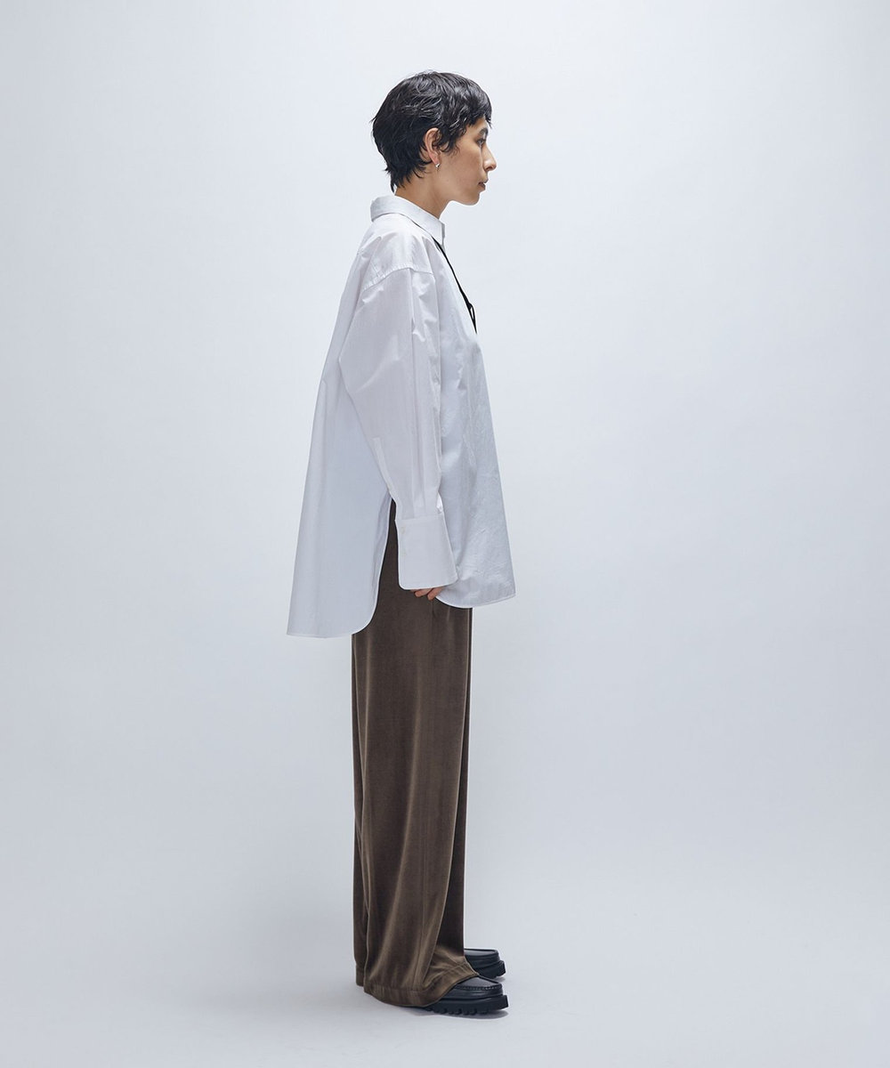 1er Arrondissement ベロアワイドパンツ モカ