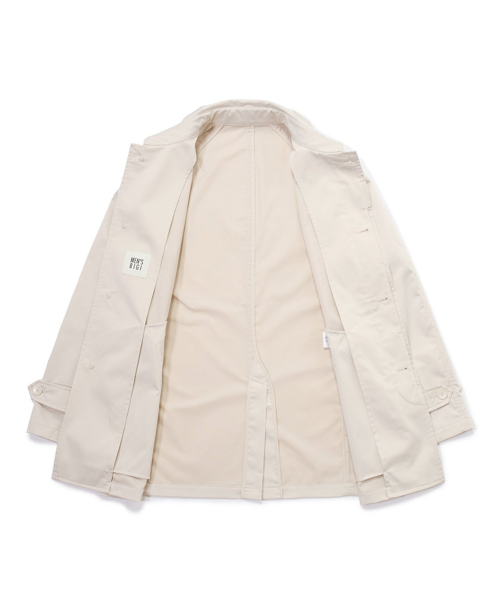 MEN'S BIGI LIMONTA EAST ストレッチギャバ ステンカラーコート＜ストレッチ・防風・撥水・透湿性＞ オフホワイト