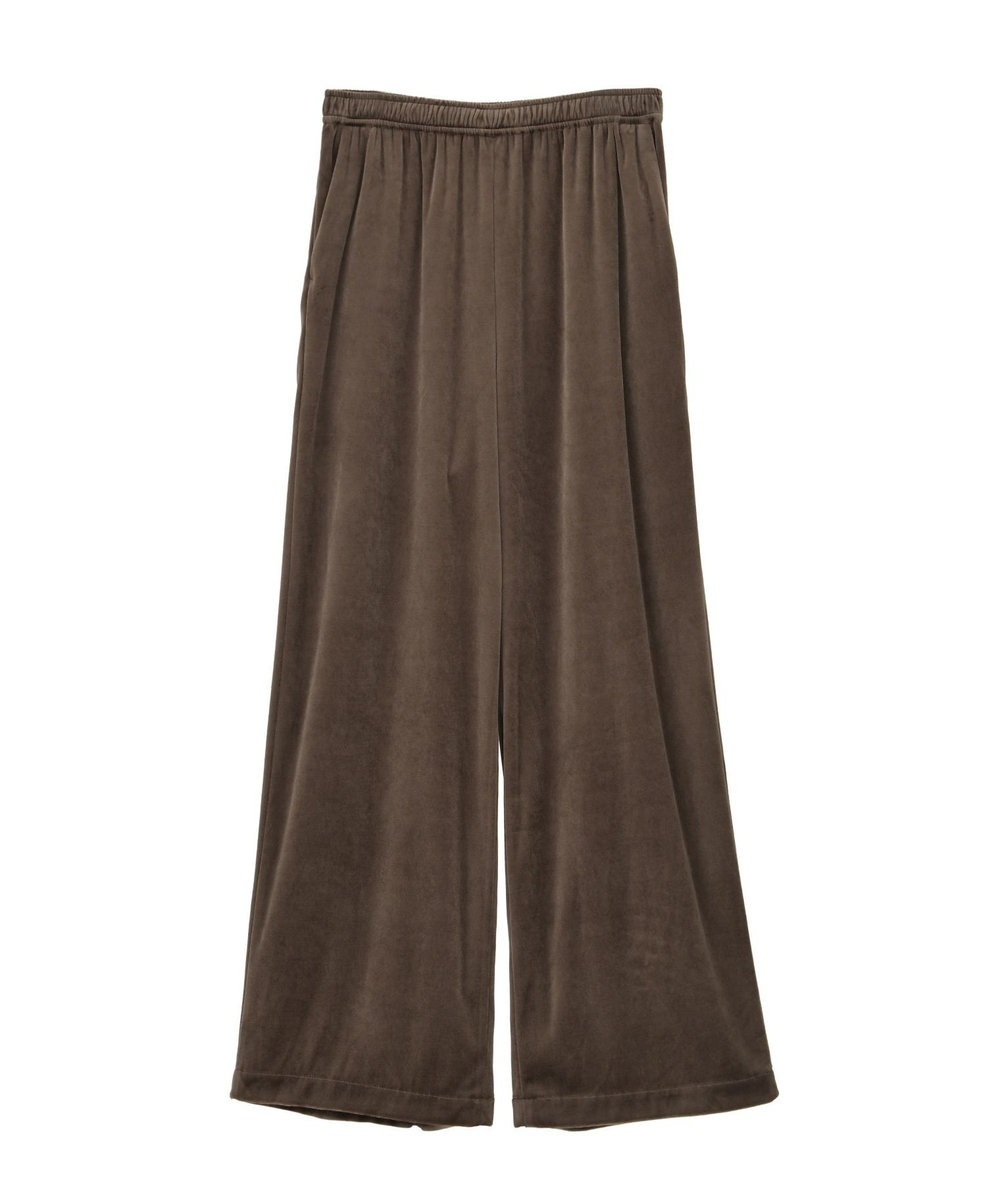 1er Arrondissement ベロアワイドパンツ モカ