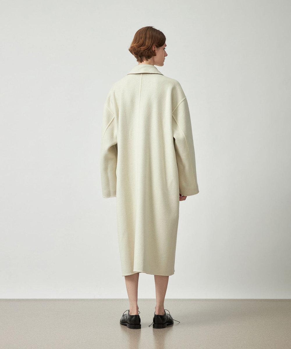 DÉPAREILLÉ DOUBLE FACE BEAVER HOODED COAT / ダブルフェイスビーバーフーデッドコート ベージュ