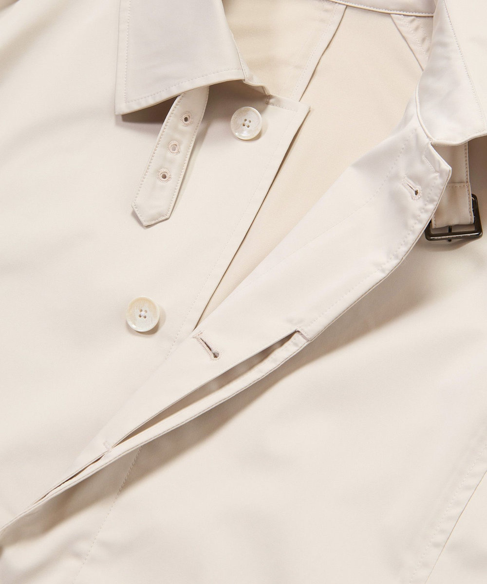 MEN'S BIGI LIMONTA EAST ストレッチギャバ ステンカラーコート＜ストレッチ・防風・撥水・透湿性＞ オフホワイト