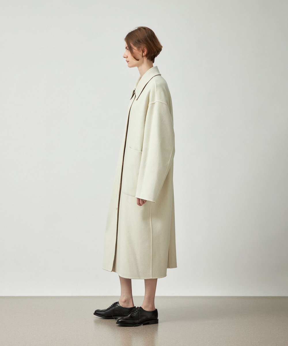 DÉPAREILLÉ DOUBLE FACE BEAVER HOODED COAT / ダブルフェイスビーバーフーデッドコート ベージュ
