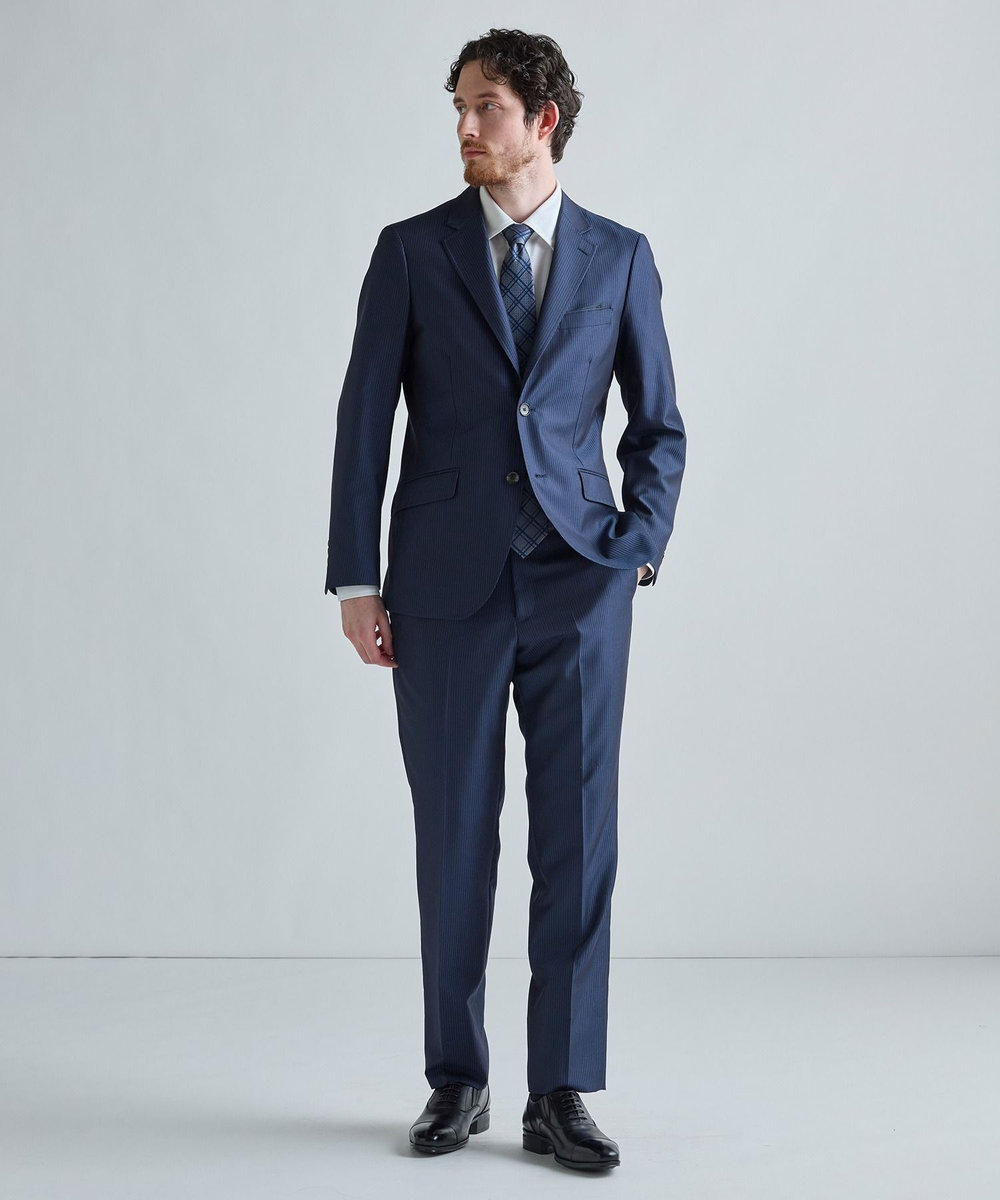 MEN'S BIGI スコッチガードレザー ストレートチップシューズ ブラック