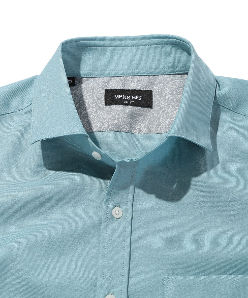 MEN'S BIGI オクシィジュエルストレッチ半袖シャツ ミント