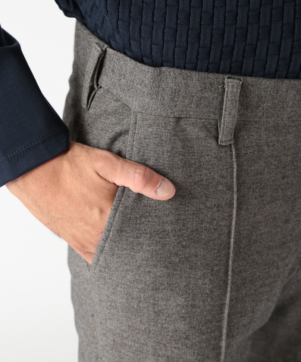 MEN'S BIGI TR起毛ピンドットストレッチパンツ ブラウン
