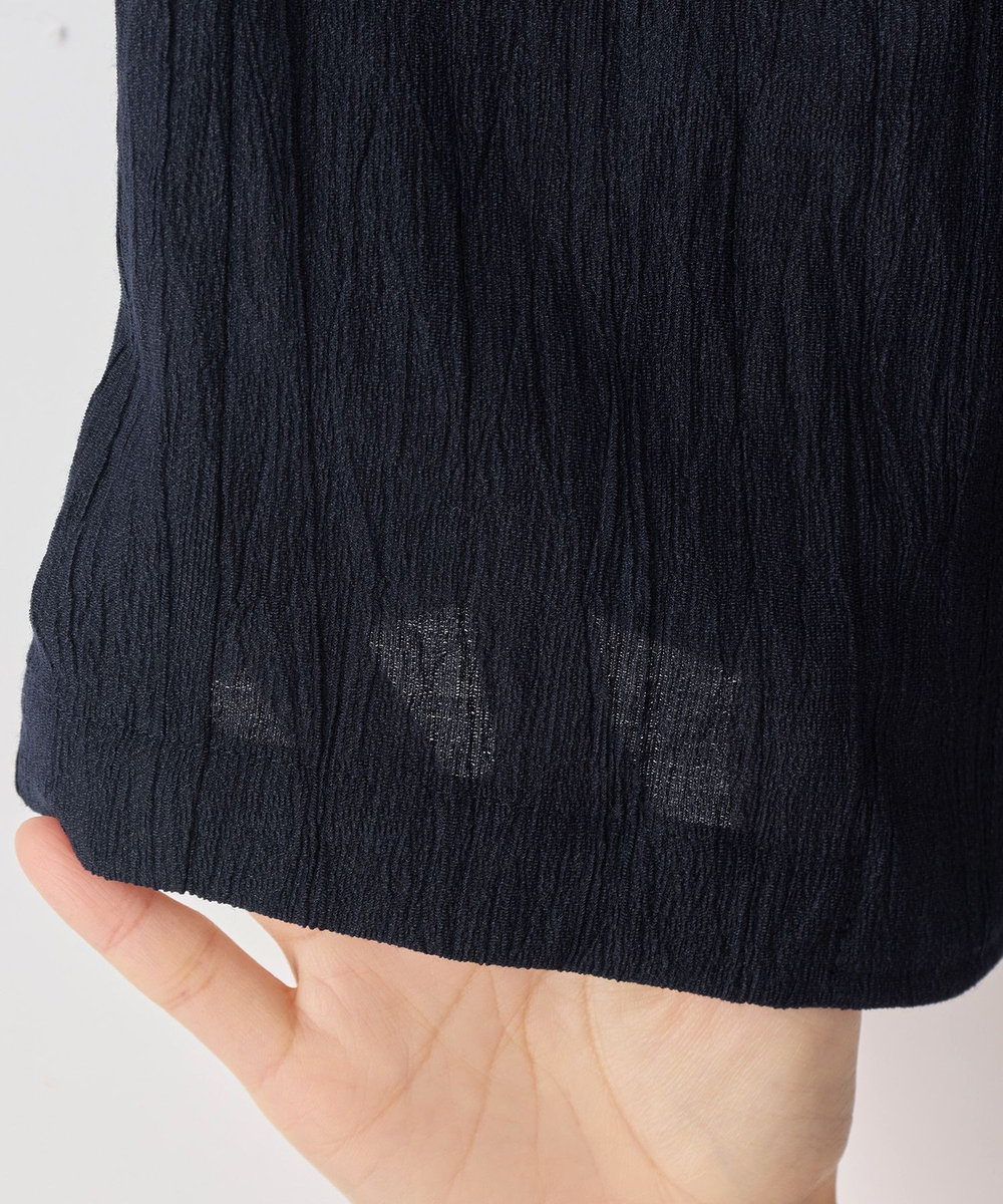 MEN'S BIGI トリコットプリントワッシャー 七分袖カットジャケット ネイビー