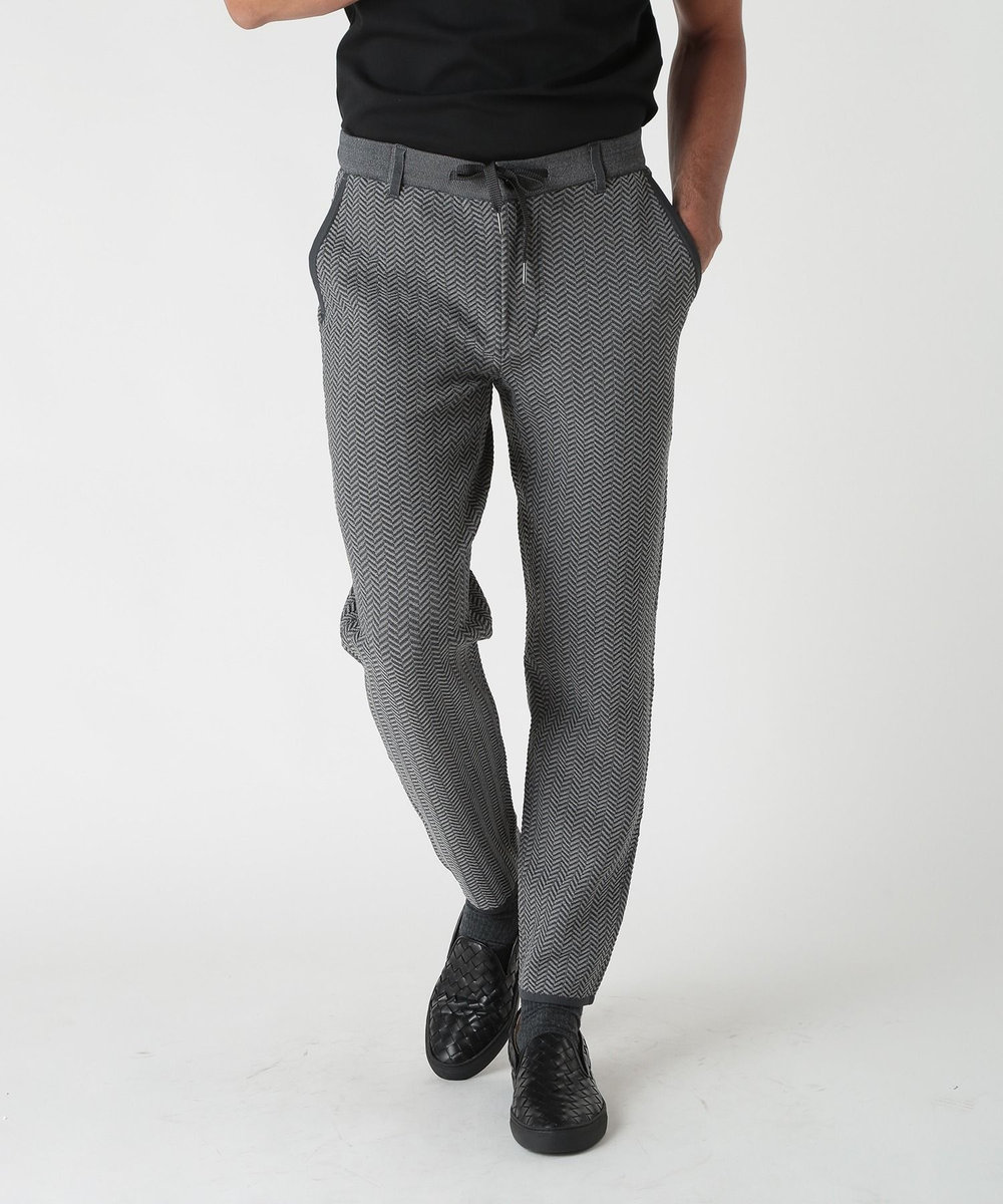 MEN'S BIGI 【ACTIVE TAILOR】ヘリンボーンニットパンツ グレー
