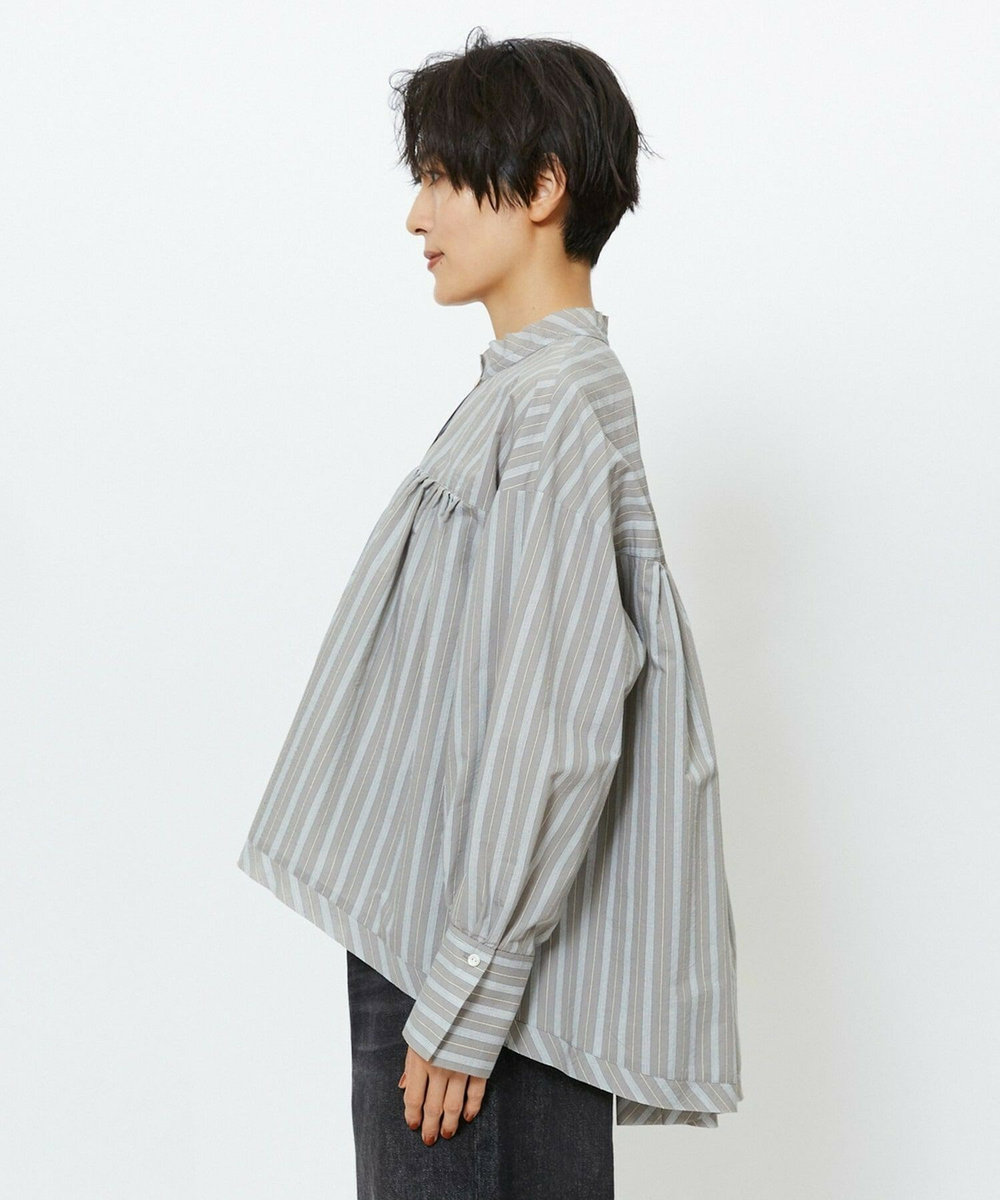 feerique feerique　エアリーコットンAラインブラウス ブラウン