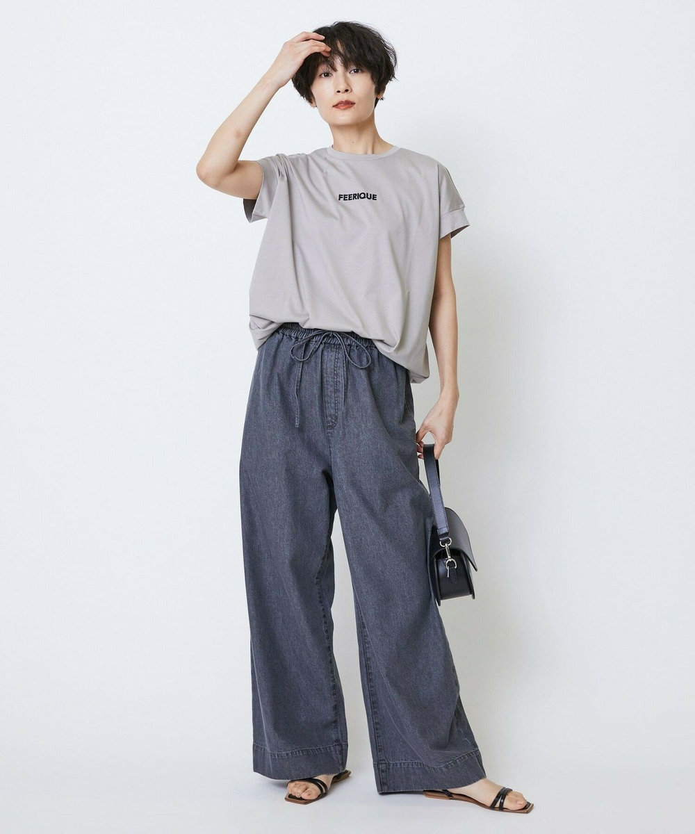 feerique feerique　コンパクトローレル天竺プルオーバー グレー