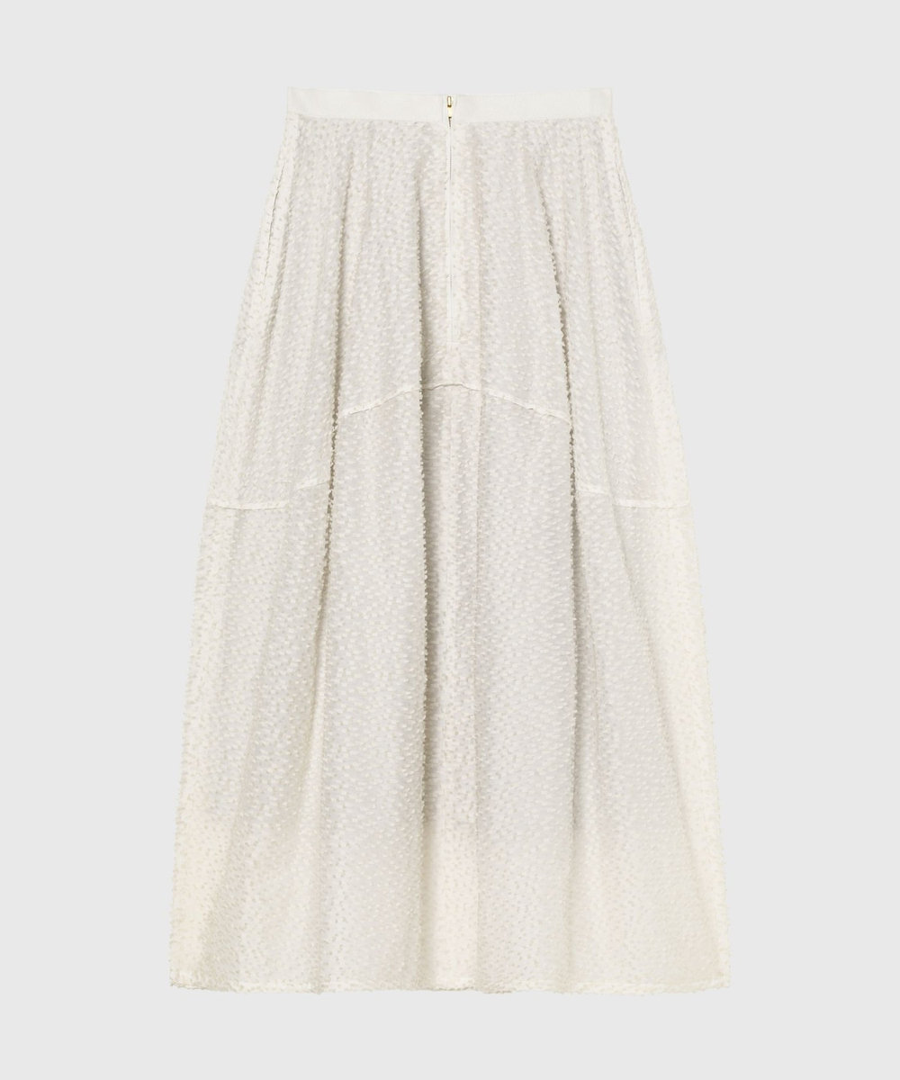 DÉPAREILLÉ TAPE CUT JACQUARD SKIRT / テープカットジャガードスカート ホワイト