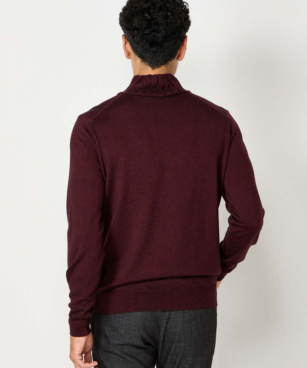 MEN'S BIGI 【FILIPPO DE LAURENTIIS】12G天竺ハイゲージニット ボルドー