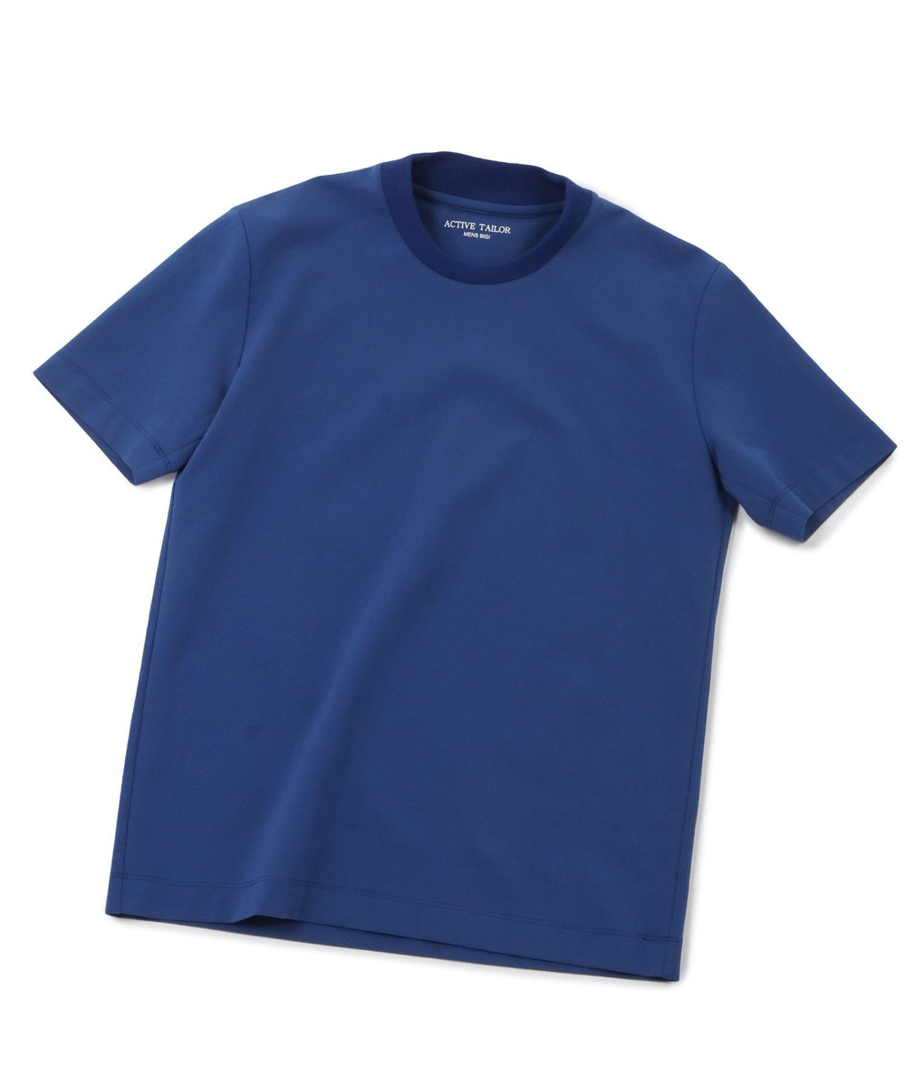 MEN'S BIGI 【ACTIVE TAILOR】シルケットスムースクルーネックTシャツ ブルー