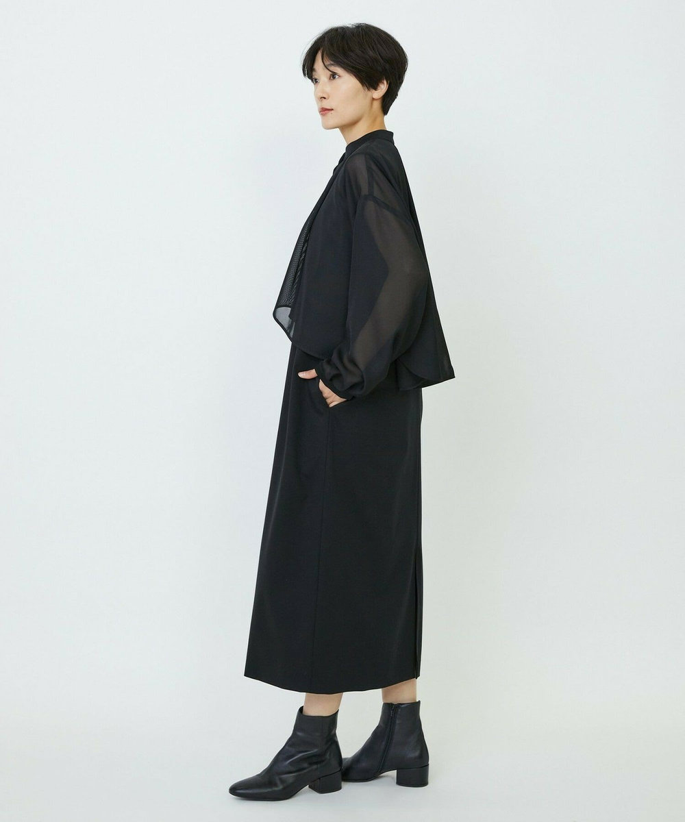 feerique feerique メッシュ×ジャージドッキングワンピース ブラック