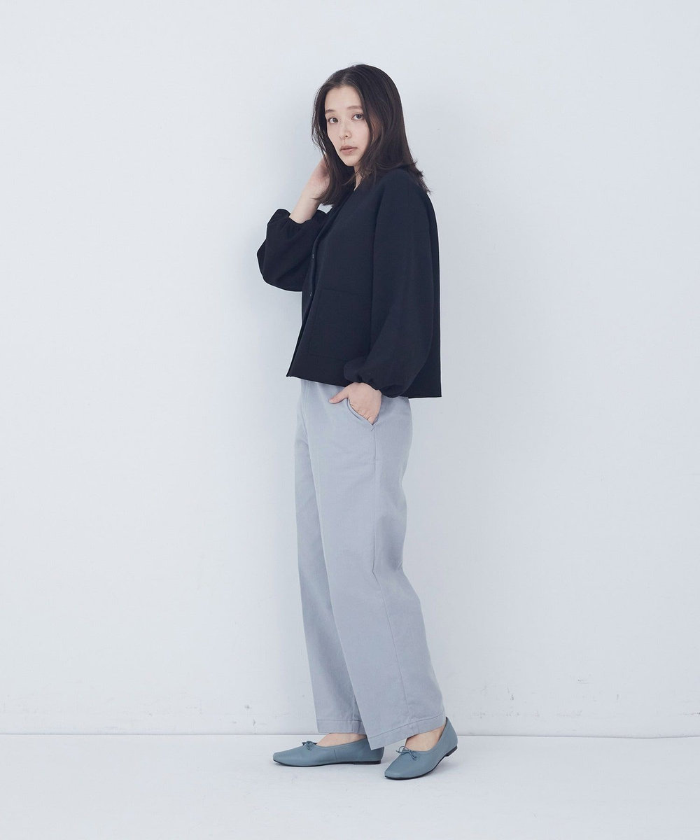 ADIEU TRISTESSE COTTON SURFミラノリブカーディガン ブラック
