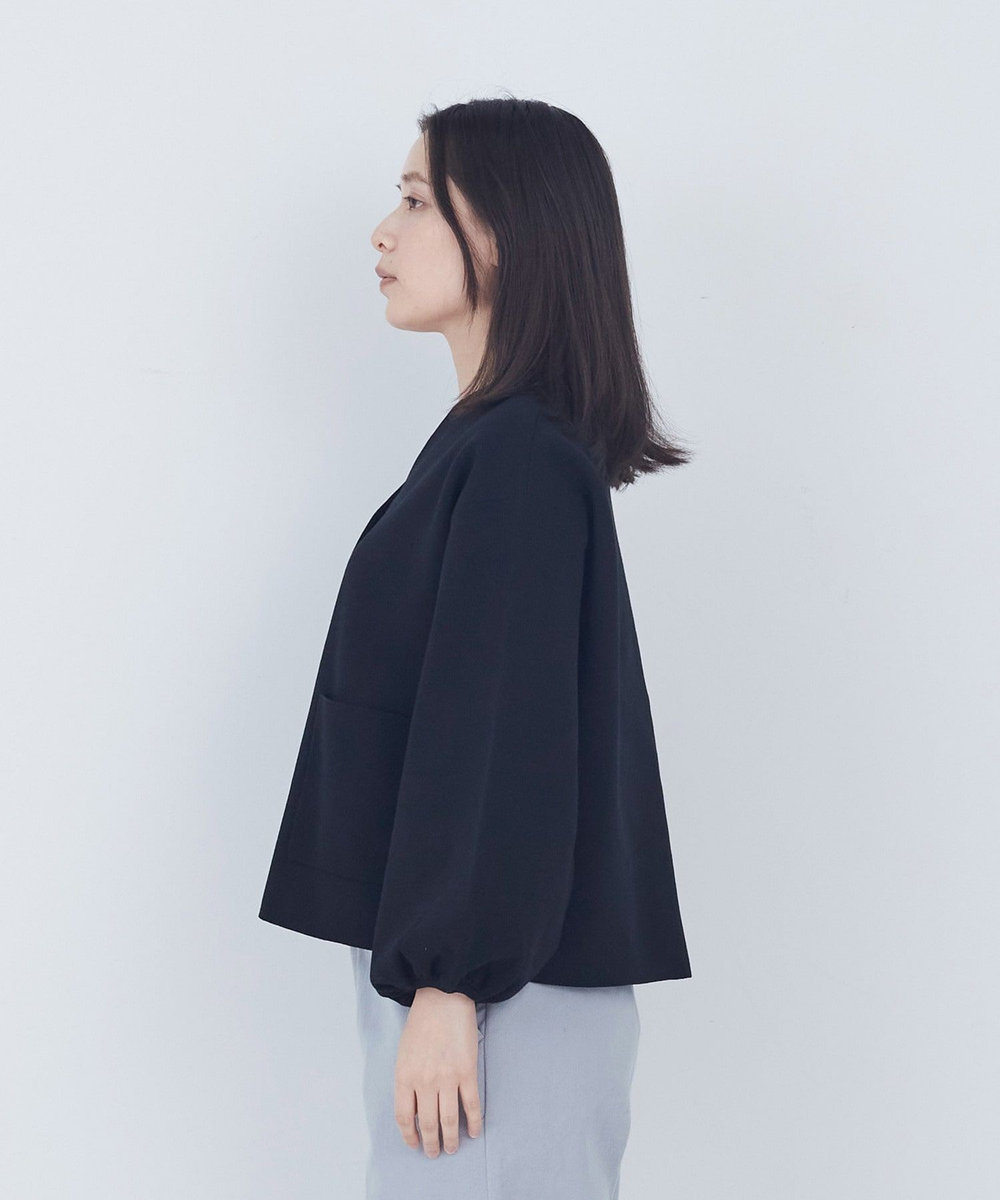 ADIEU TRISTESSE COTTON SURFミラノリブカーディガン ブラック
