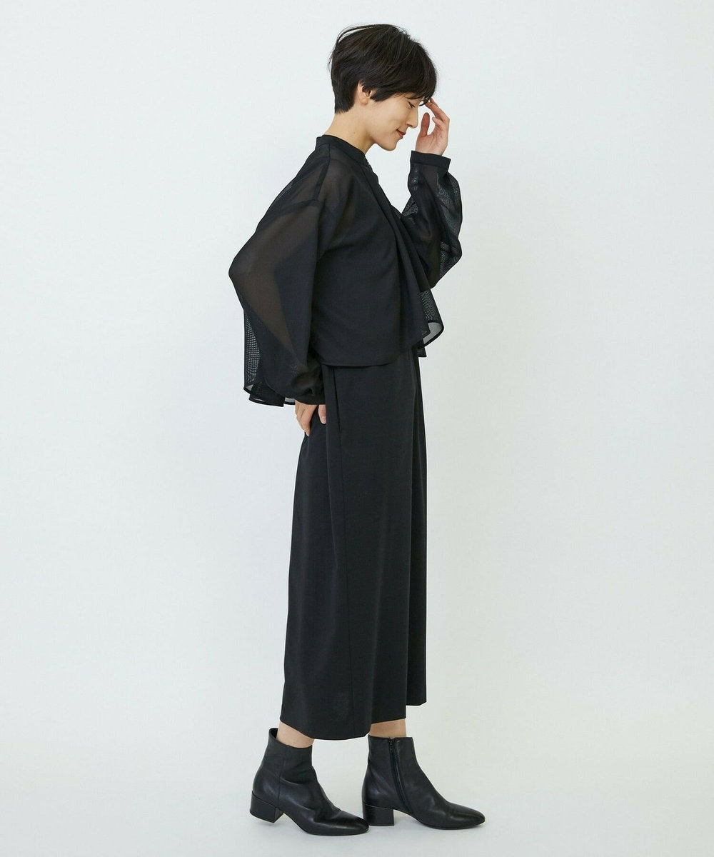 feerique feerique メッシュ×ジャージドッキングワンピース ブラック