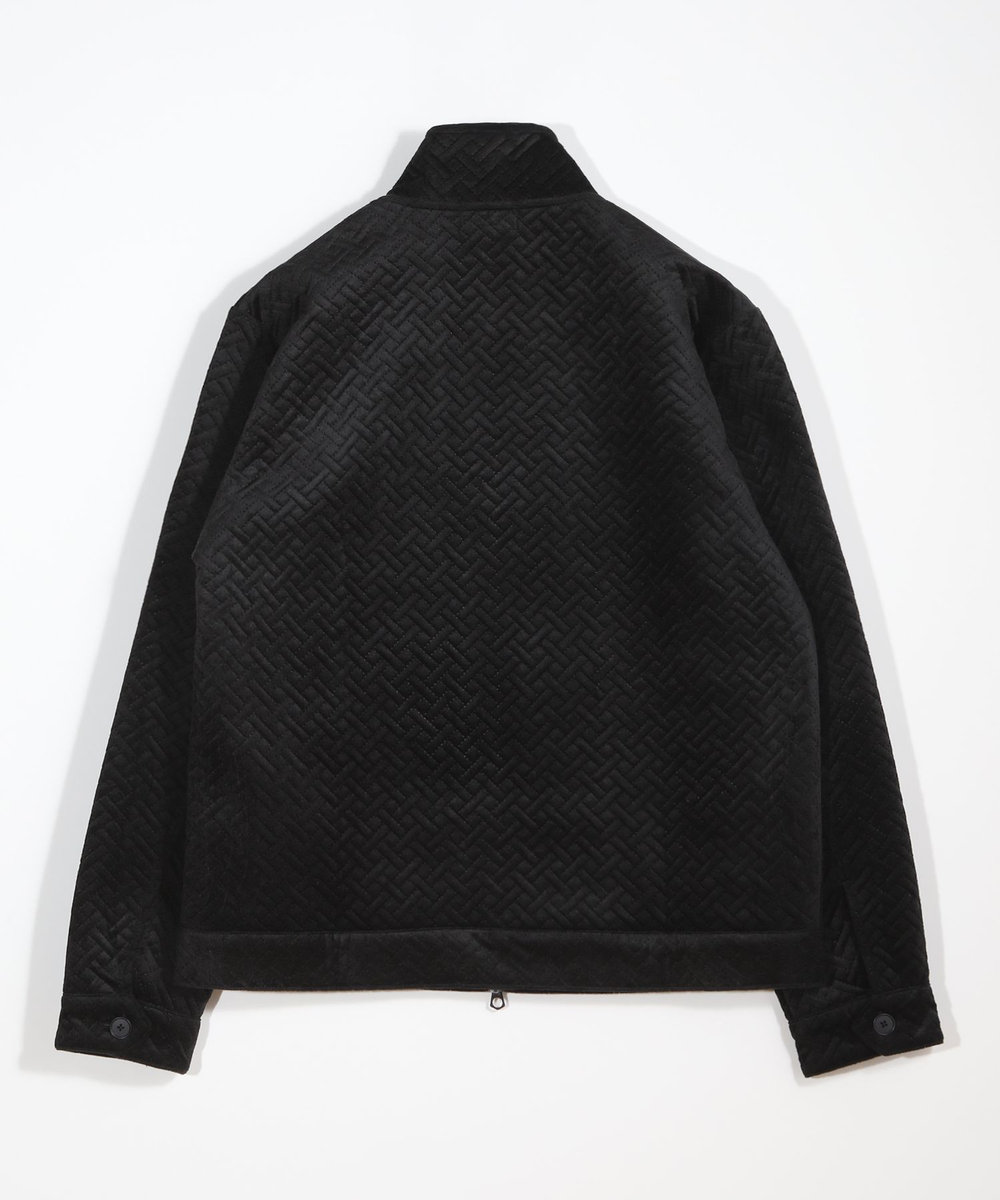 MEN'S BIGI ベロアキルトステッチブルゾン ブラック