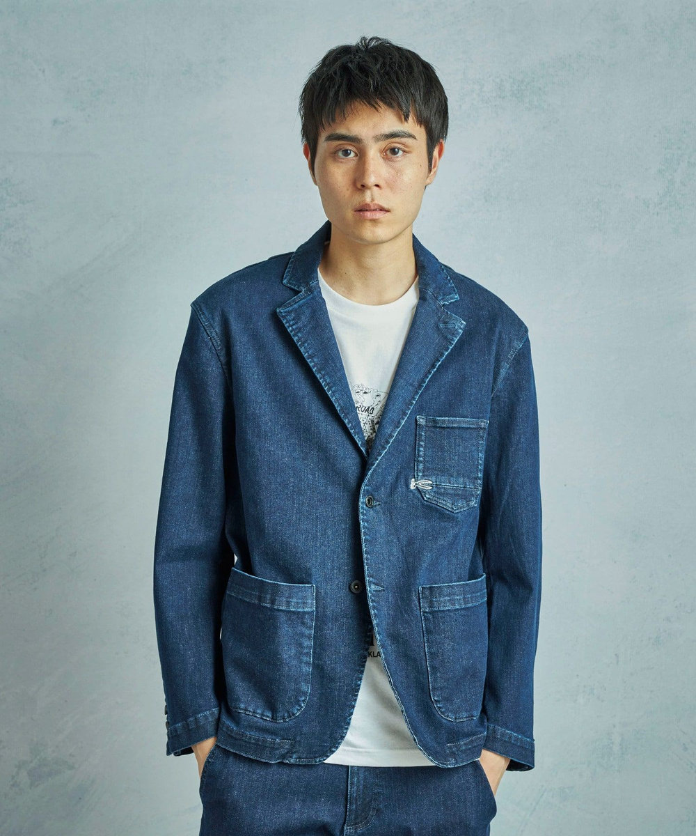 MEN'S BIGI 【DENHAM/デンハム】別注 デニムテーラードジャケット インディゴブルー