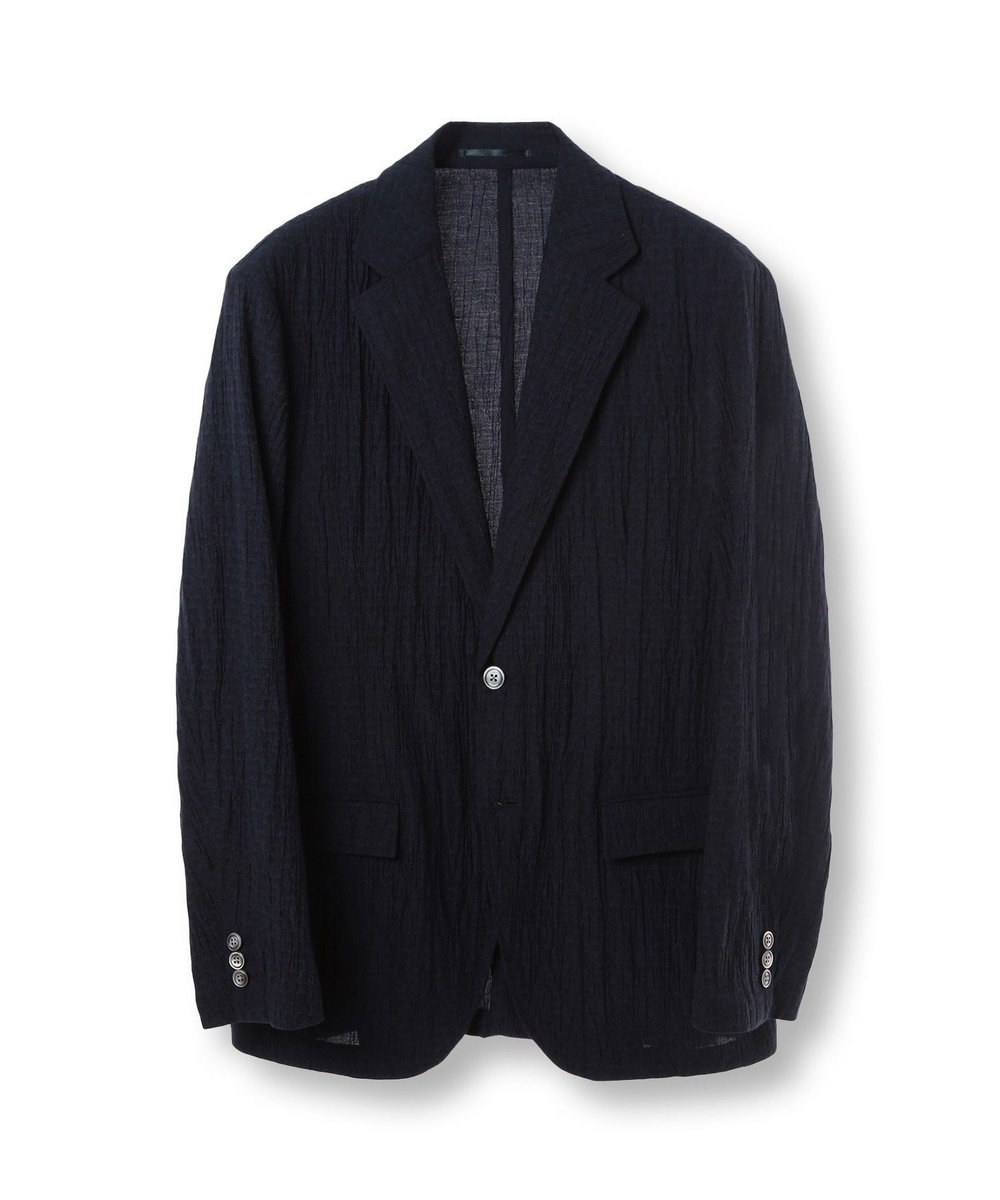 MEN'S BIGI 楊柳ジオメトリックプリントジャケット ネイビー