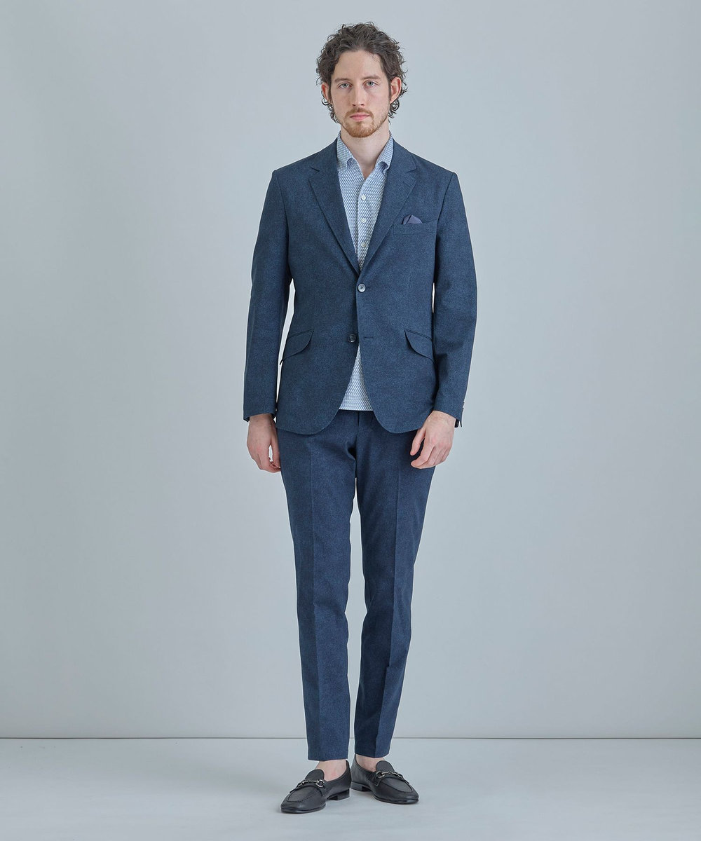 MEN'S BIGI 【ACTIVE TAILOR】ニットサッカーポロシャツ<COOL MAX/吸水速乾> ブルー系その他