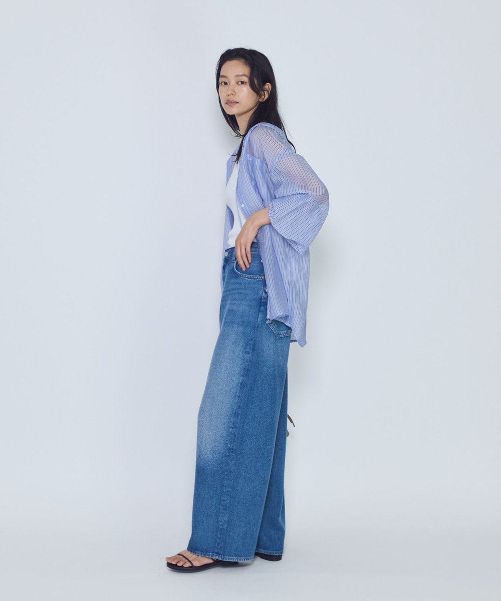 1er Arrondissement ＜AGOLDE （エーゴールドイー）＞"ROUNDED BAGGY"デニムパンツ ブルー
