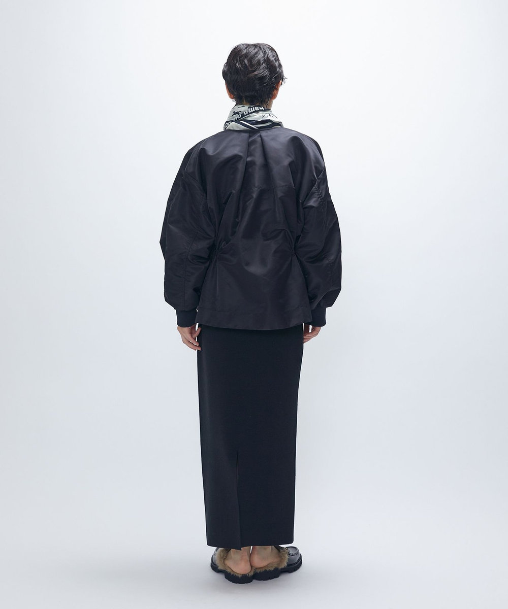 1er Arrondissement ナイロンサテンブルゾン ブラック