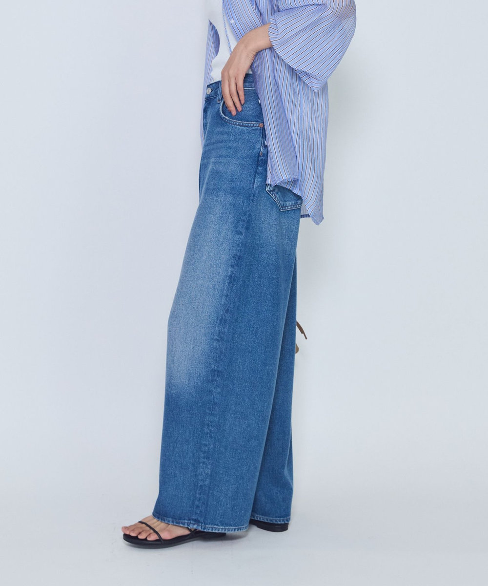 1er Arrondissement ＜AGOLDE （エーゴールドイー）＞"ROUNDED BAGGY"デニムパンツ ブルー