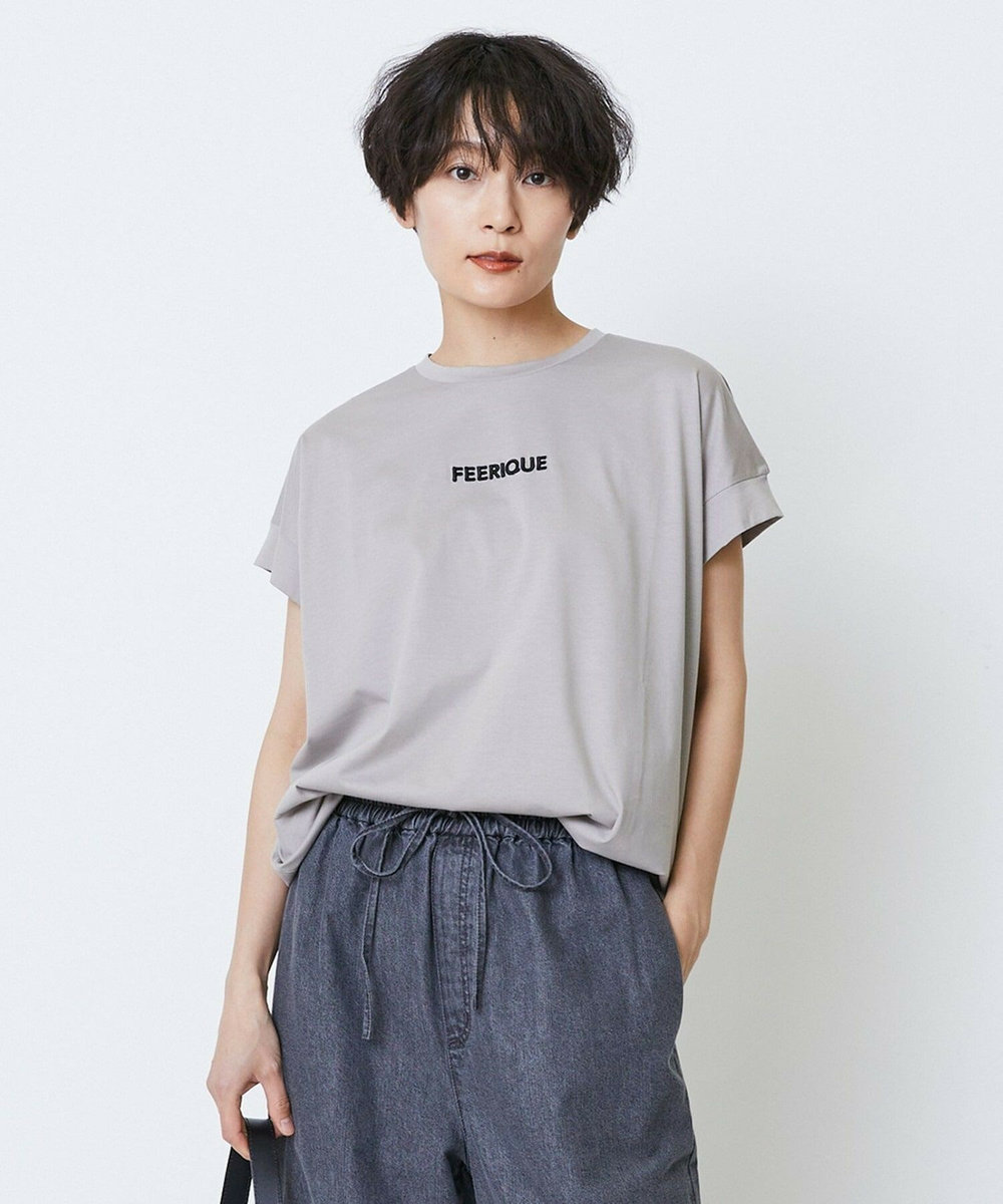 feerique feerique　コンパクトローレル天竺プルオーバー グレー