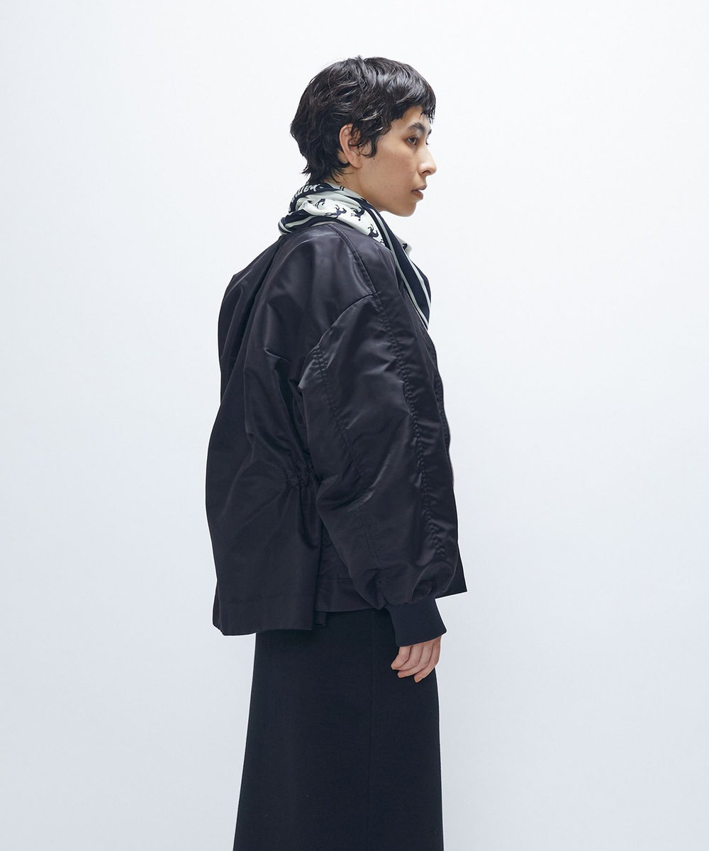 1er Arrondissement ナイロンサテンブルゾン ブラック