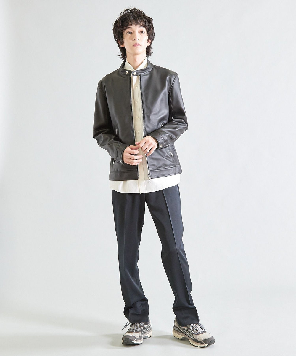 UNION STATION シープナッパシングルライダース ブラック