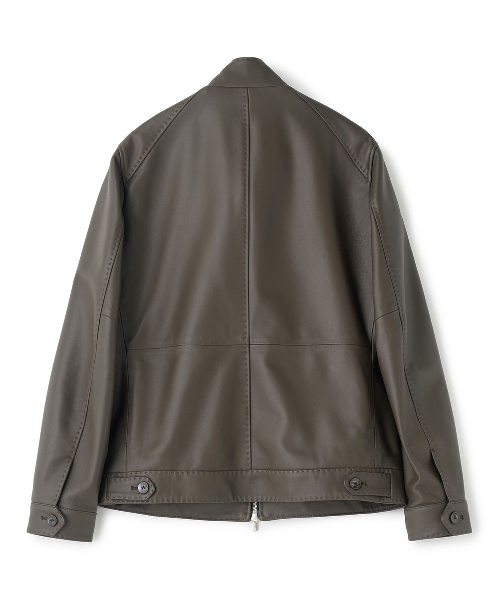 MEN'S BIGI エクセラファスナー ラムレザージャケット カーキ