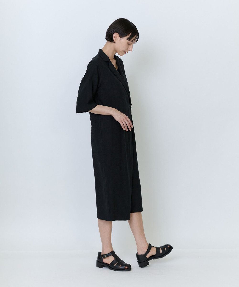 LOISIR テンセルコットンリネンオールインワン ブラック