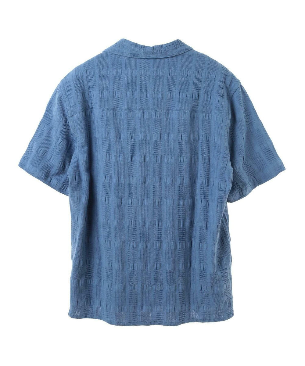 MEN'S BIGI 【Wax London/ワックスロンドン】ジャガードシャツ ブルー