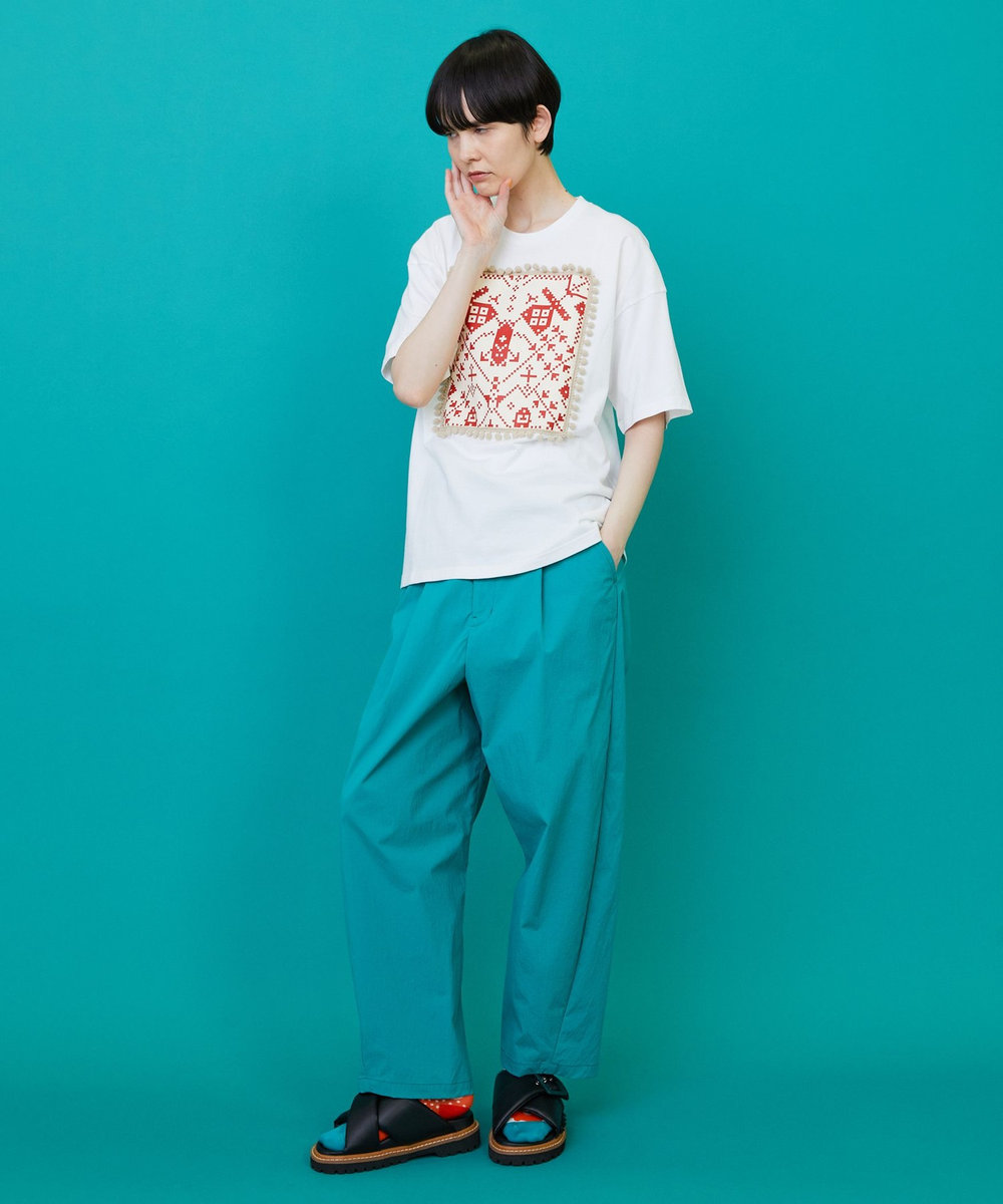 FRAPBOIS オーバルパンツ グリーン