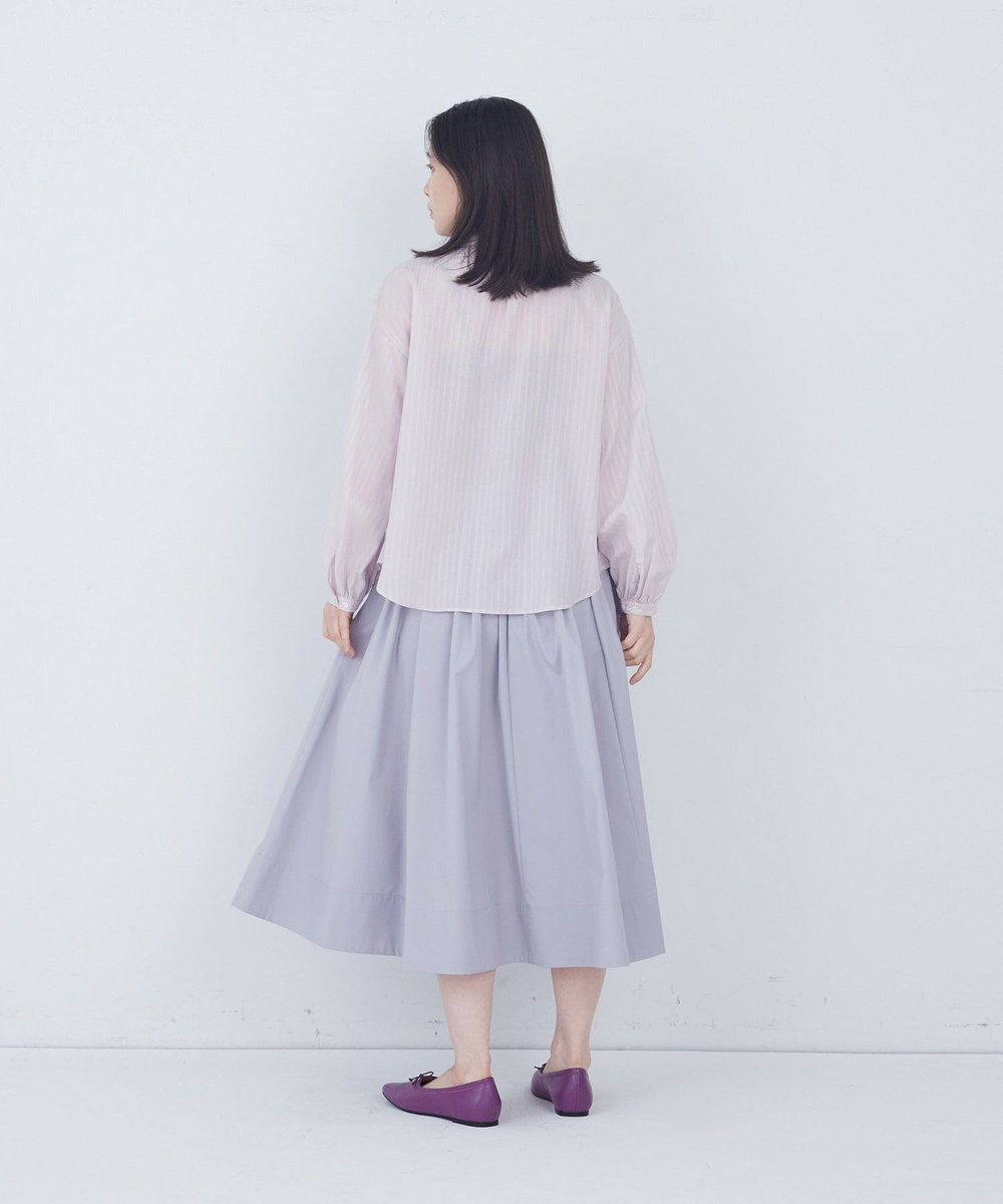 ADIEU TRISTESSE ストライプフリルブラウス ピンク系その他