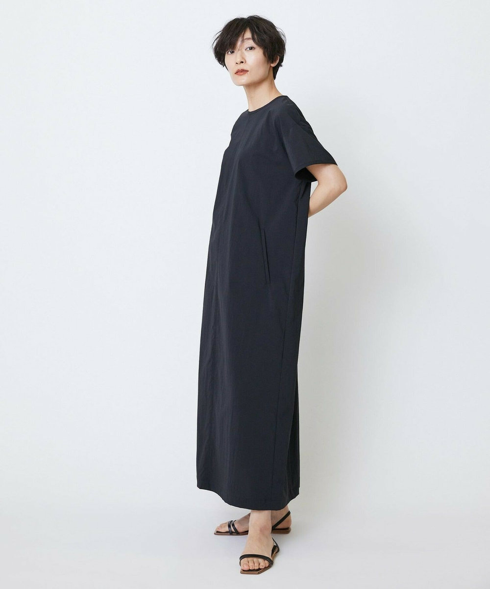 feerique feerique　ポリナイロンストレッチTシャツワンピース ブラック