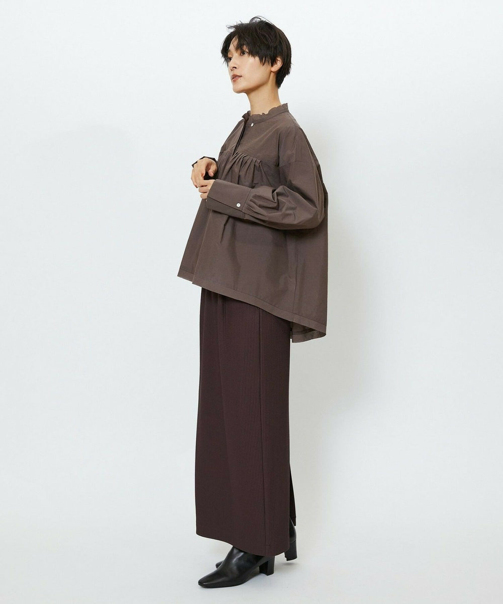 feerique feerique　エアリーコットンAラインブラウス ブラウン
