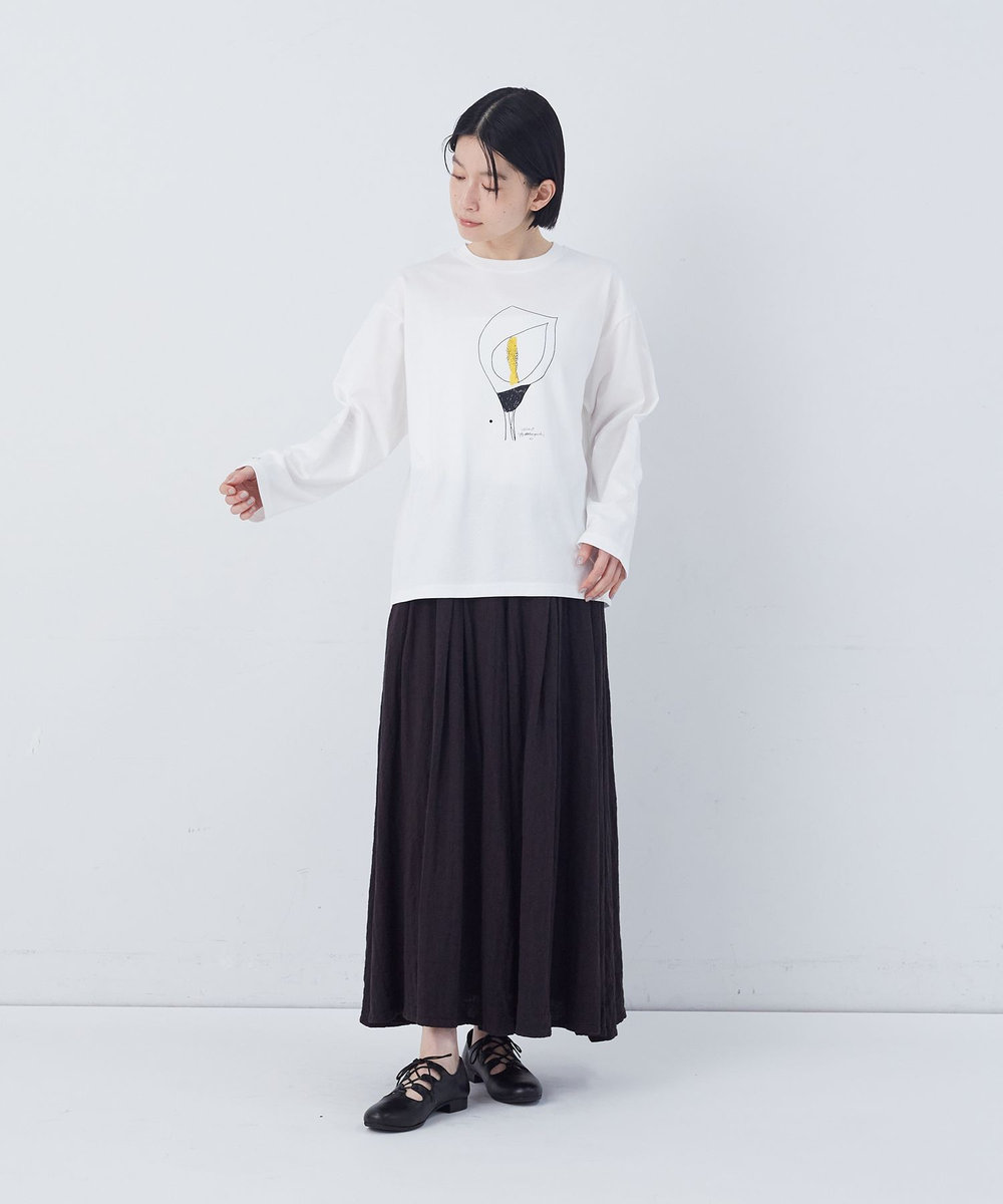 congés payés ADIEU TRISTESSE ichiro yamaguchi. コラボ長袖Ｔシャツ ホワイト系その他