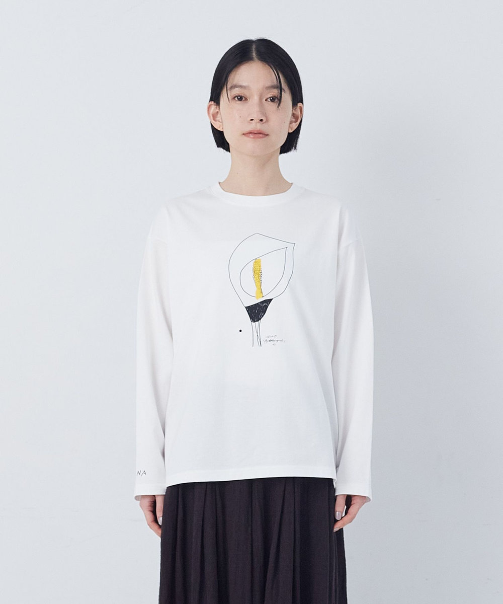 congés payés ADIEU TRISTESSE ichiro yamaguchi. コラボ長袖Ｔシャツ ホワイト系その他